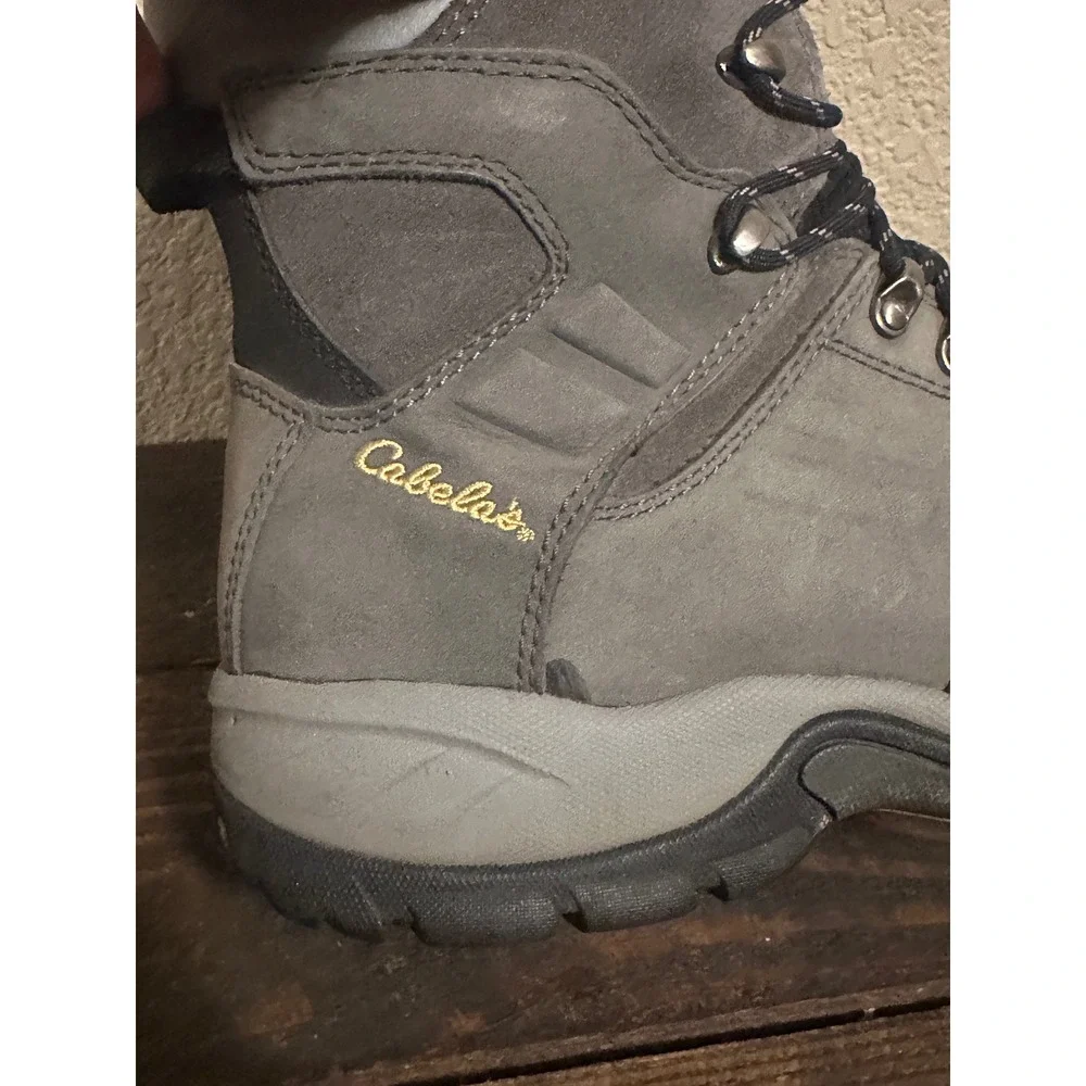 Cabelas Dry-Plus Hiking Boots Mens 10 D Grey Suede Waterproof 83-0952 Rucking